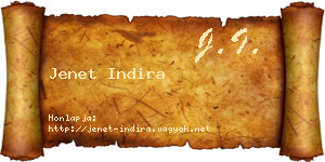 Jenet Indira névjegykártya